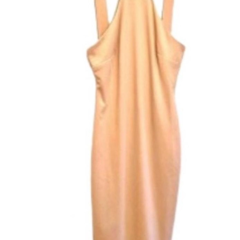 Bebe Cream Halter Sheath Dress Cocktail